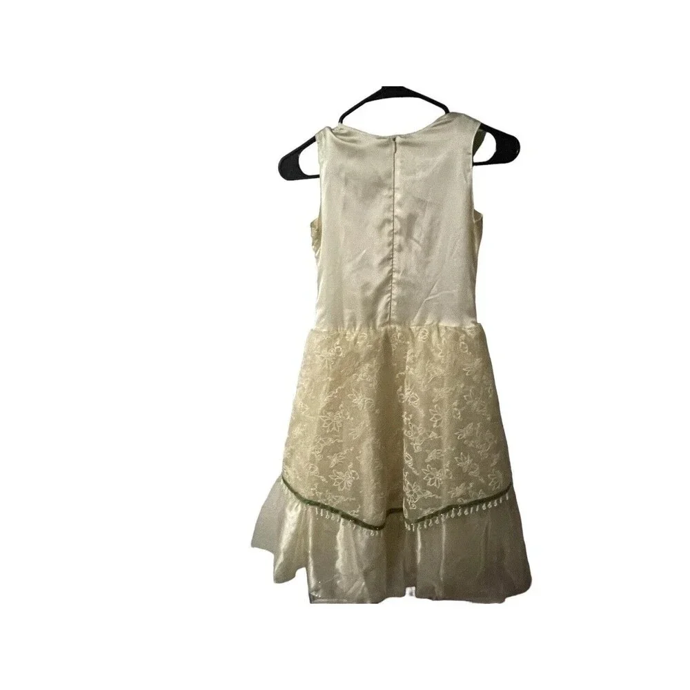 DISNEY STORE PRINCESS TIANA & THE FROG DELUXE WEDDING DRESS ( SZ: M 7/8) RARE